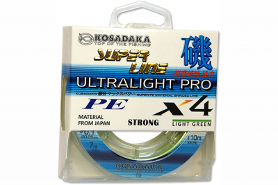 Kosadaka Super Line PE X4 Ultralight Pro 110m Light Green