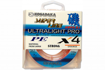 Kosadaka Super Line PE X4 Ultralight Pro 110m Orange