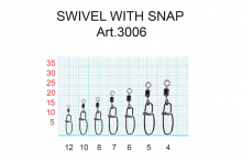 Сезон Рыбалки (Fish Season) Вертлюжки с застёжкой Swiwel With Snap Insurance 3006
